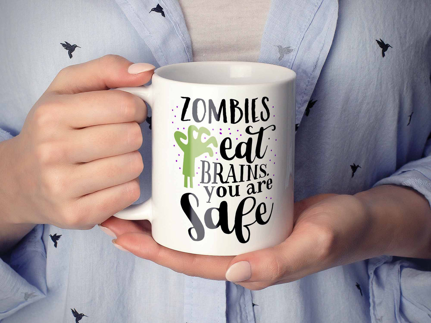 Zombies Eat Brains Coffee Mug